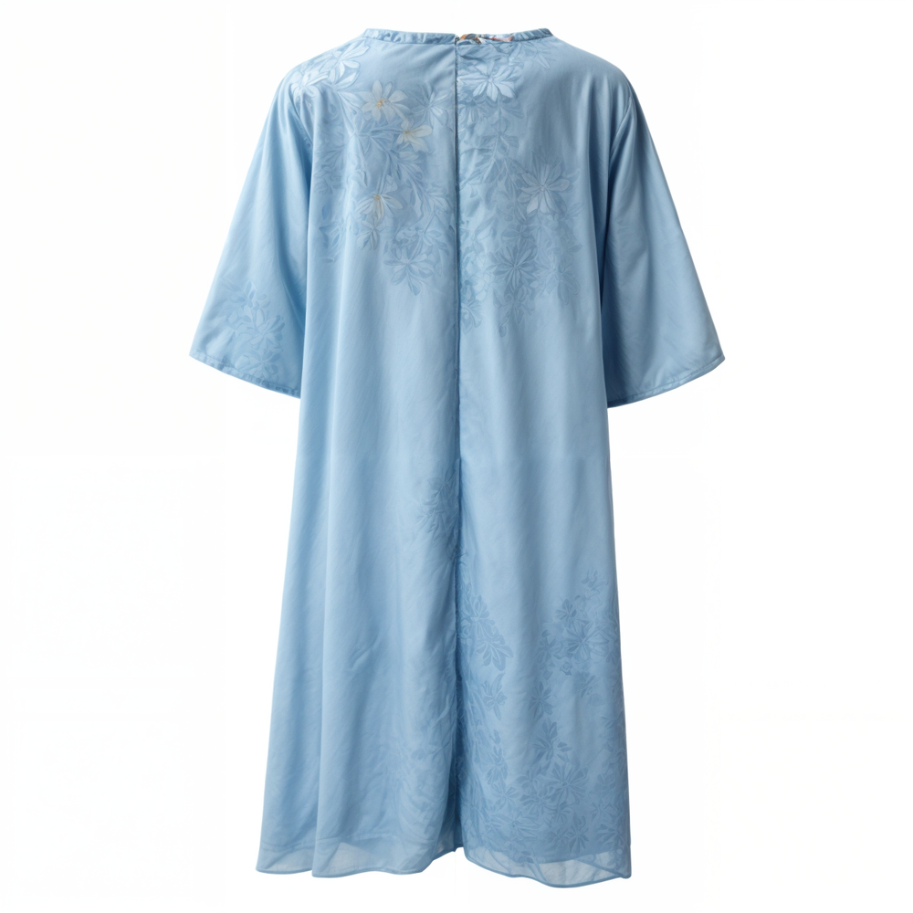 Dress with floral pattern – Eliana-Light blue-S-Nora Luxe