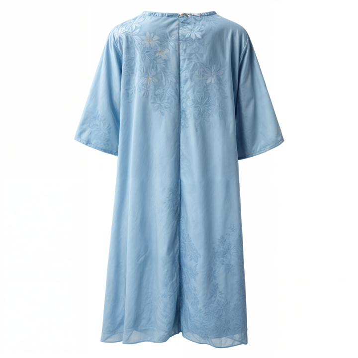 Dress with floral pattern – Eliana-Light blue-S-Nora Luxe