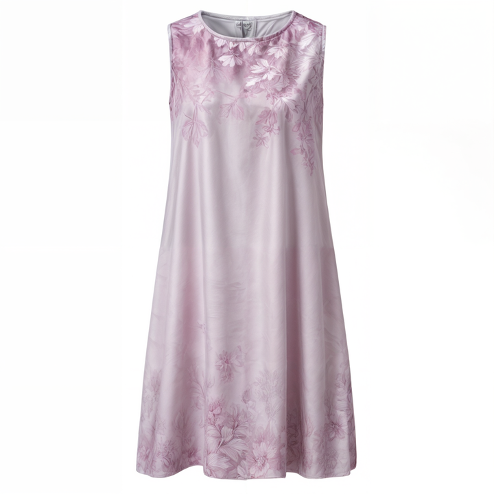 Dress with floral pattern – Eliana-Light blue-S-Nora Luxe