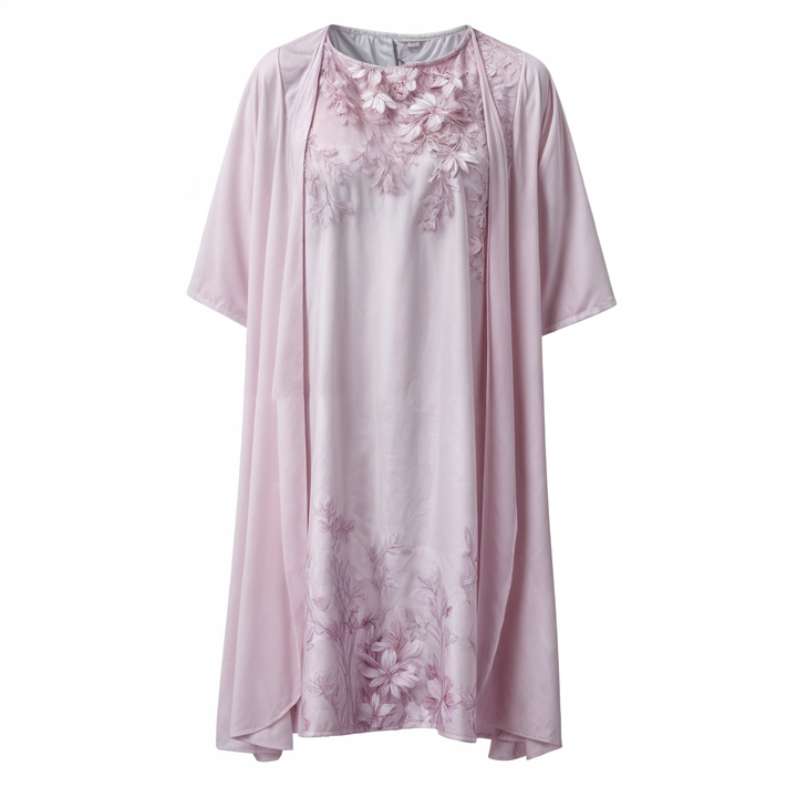 Dress with floral pattern – Eliana-Light blue-S-Nora Luxe