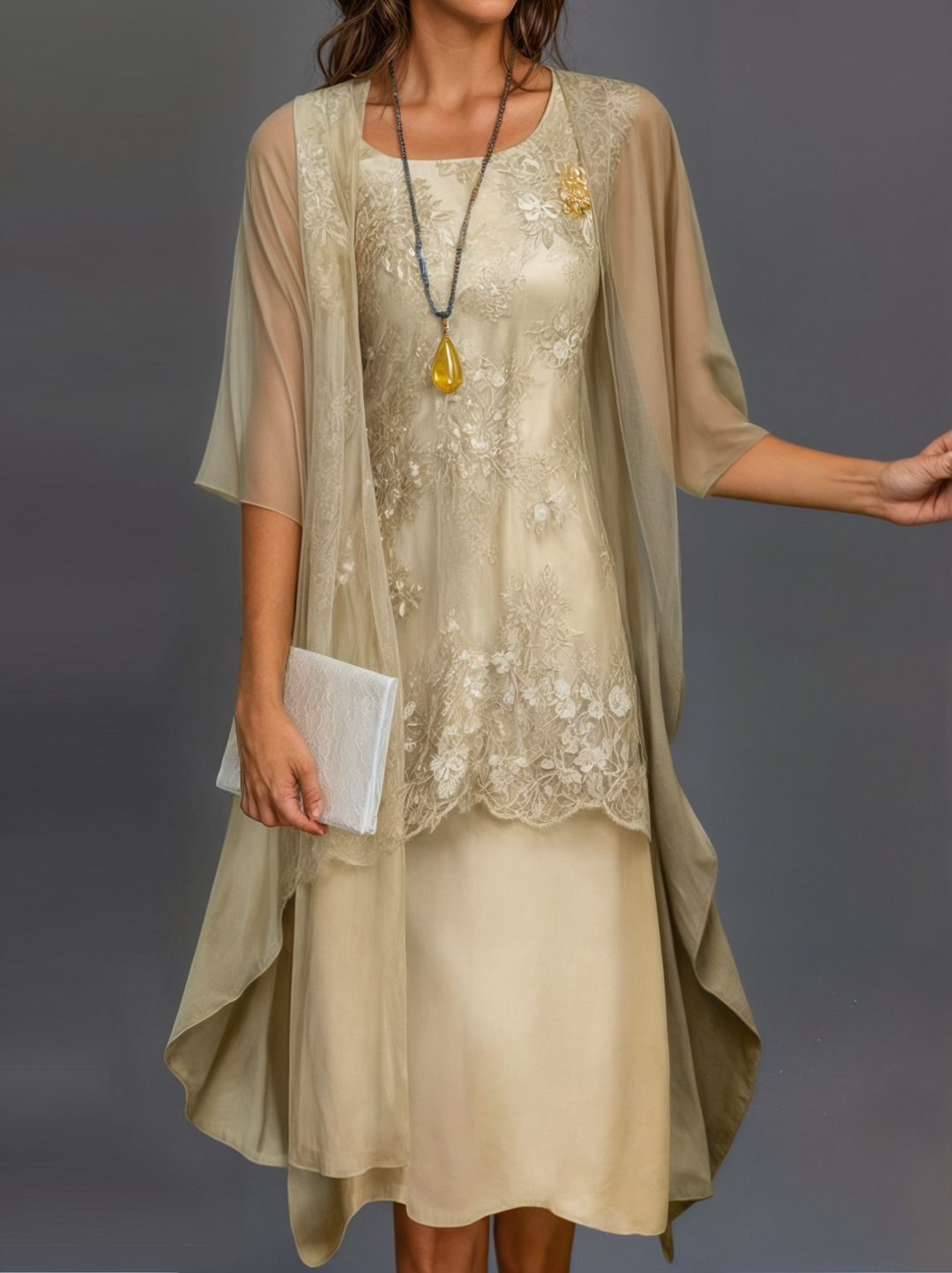 Dress with floral pattern – Eliana-Yellow-S-Nora Luxe