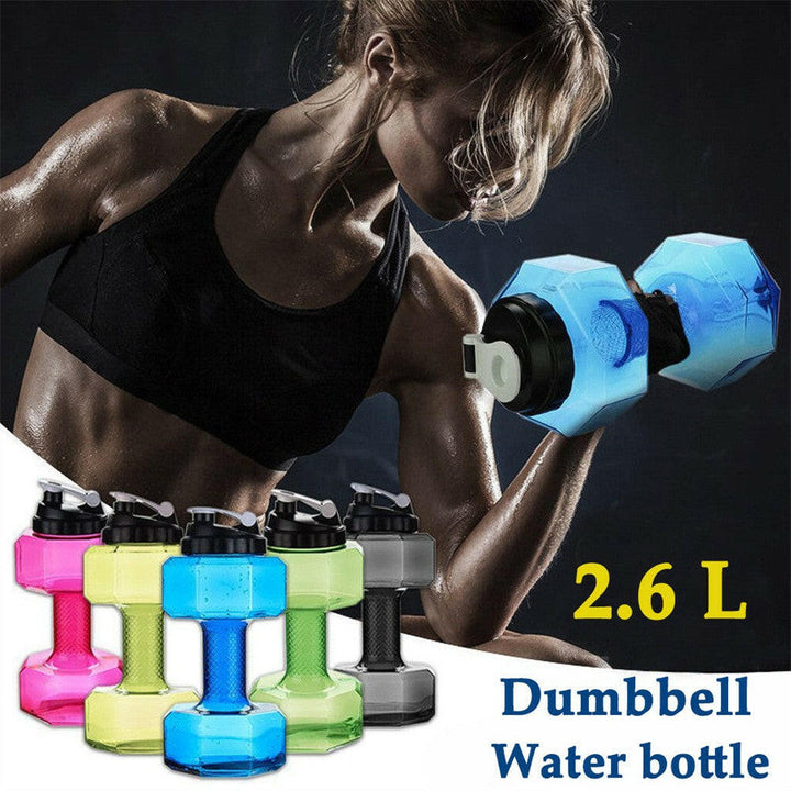 Dumbbell Water Bottles for Fitness and Hydration - HydraBell-Blue-500ML-Nora Luxe
