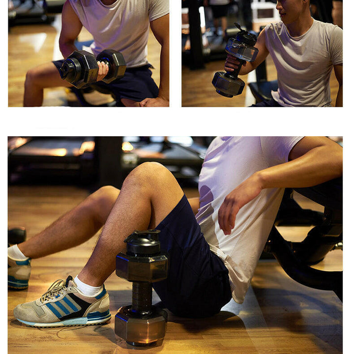 Dumbbell Water Bottles for Fitness and Hydration - HydraBell-Blue-500ML-Nora Luxe