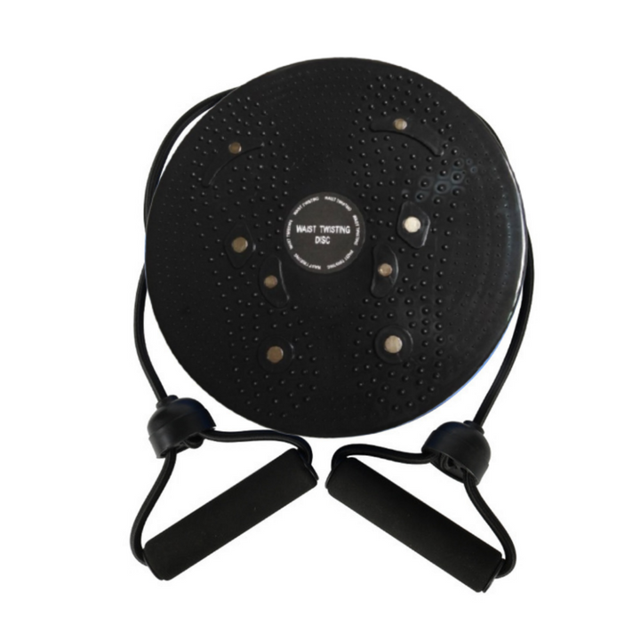 Dynamic Balance Board for Strength and Stability - CoreSpin-Black-With Tires-Nora Luxe