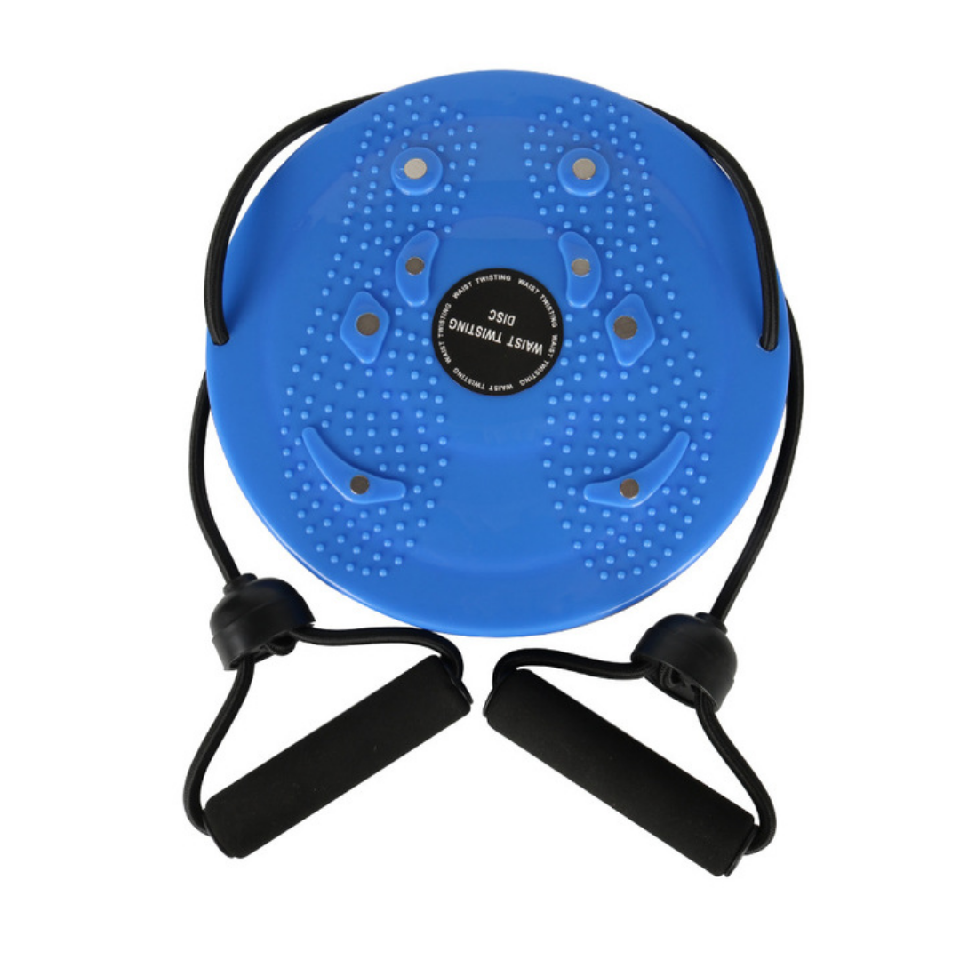 Dynamic Balance Board for Strength and Stability - CoreSpin-Blue-With Tires-Nora Luxe