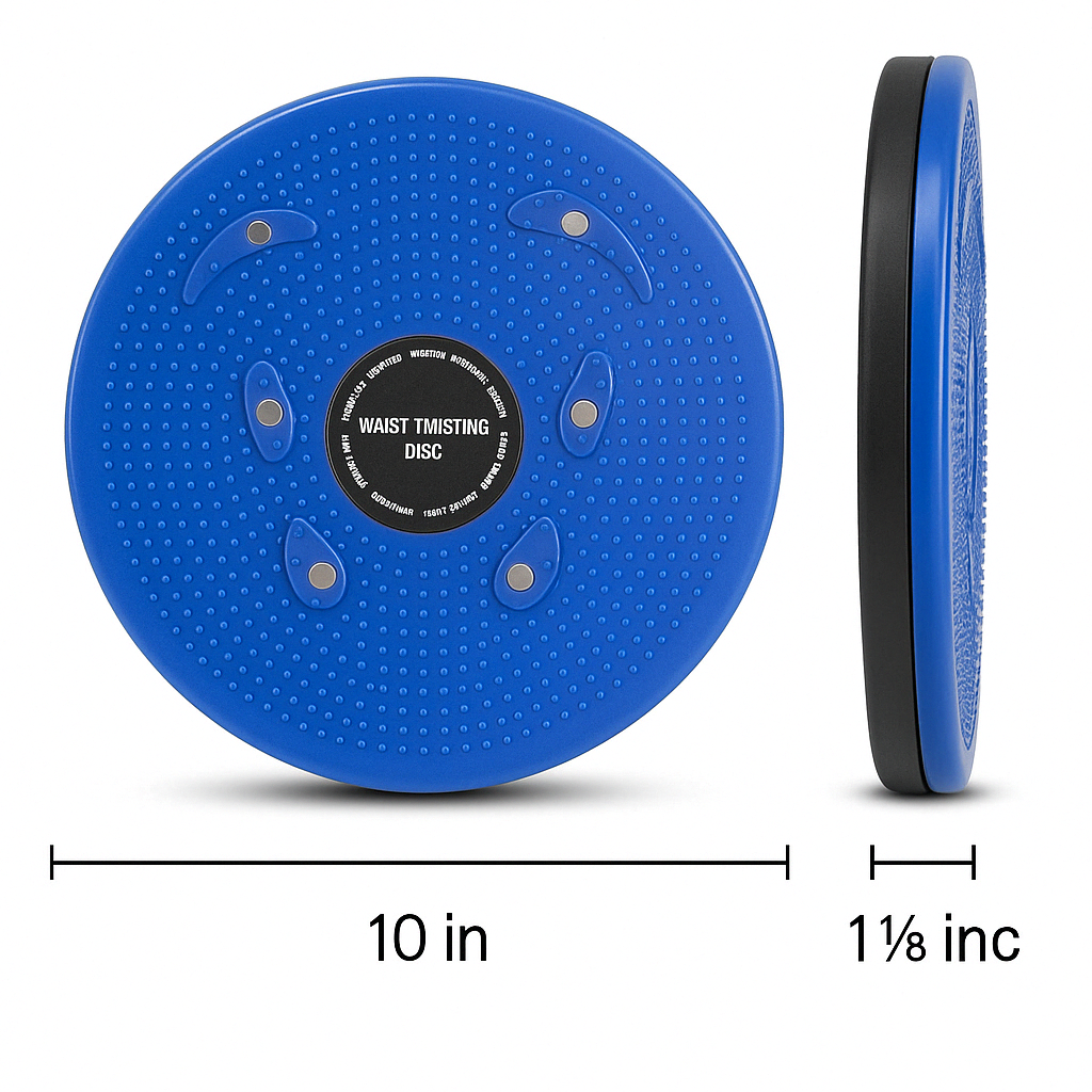 Dynamic Balance Board for Strength and Stability - CoreSpin-Blue-Without Tires-Nora Luxe