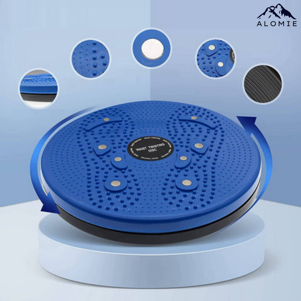 Dynamic Balance Board for Strength and Stability - CoreSpin-Blue-Without Tires-Nora Luxe