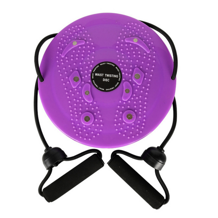 Dynamic Balance Board for Strength and Stability - CoreSpin-Purple-With Tires-Nora Luxe