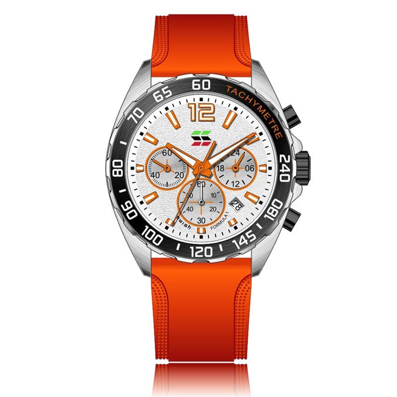 Dynamic Watch for Every Occasion - Eleganzio-Silver - Orange-Nora Luxe