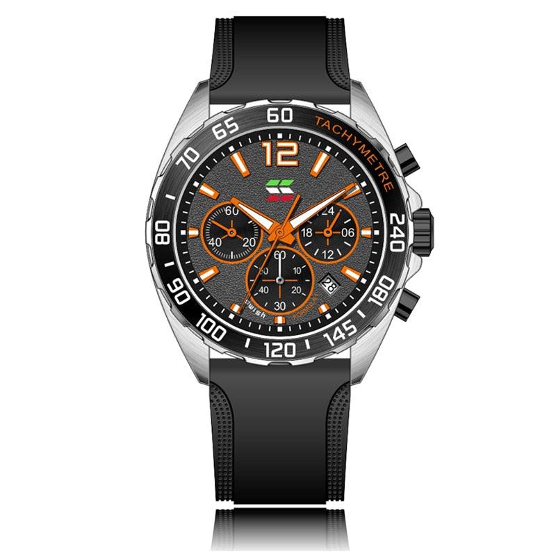 Dynamic Watch for Every Occasion - Eleganzio-Silver - Orange-Nora Luxe