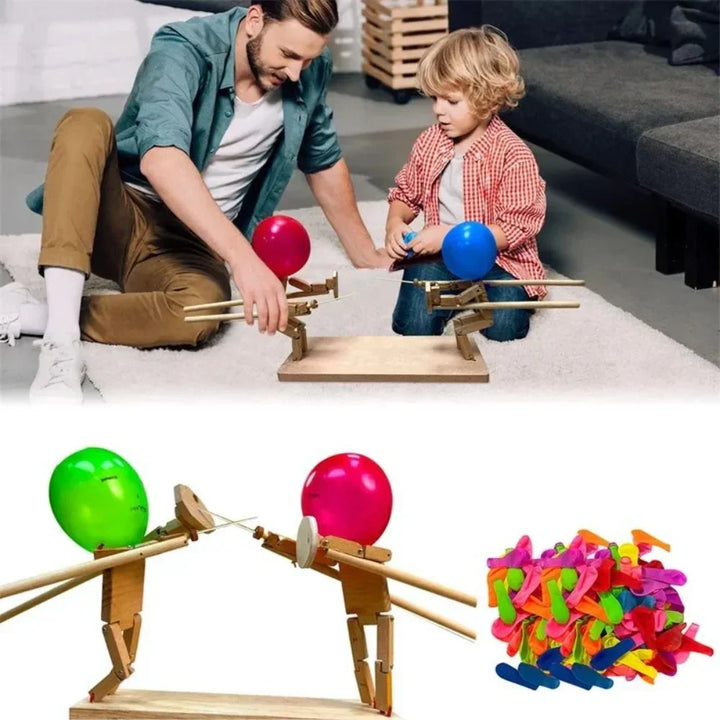 Dynamic Wooden Screen Game - BambooBattles-0.12 inches - 50 balloons-Nora Luxe