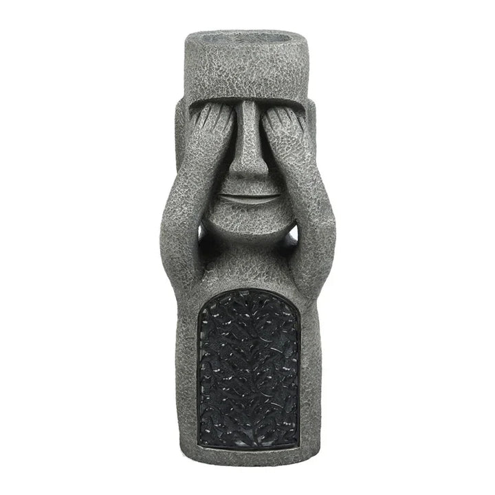 Easter Island Pot Plant Figure with LED Light - MoaiGlow-C-Nora Luxe