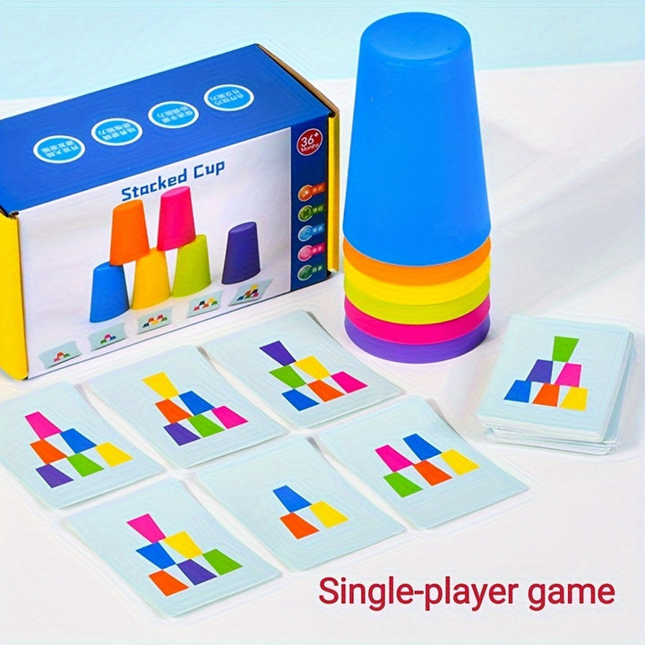 Educational Stacking Cup Puzzle Game - StackSmart-Nora Luxe