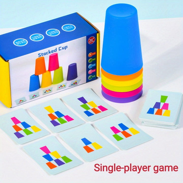 Educational Stacking Cup Puzzle Game - StackSmart-Nora Luxe