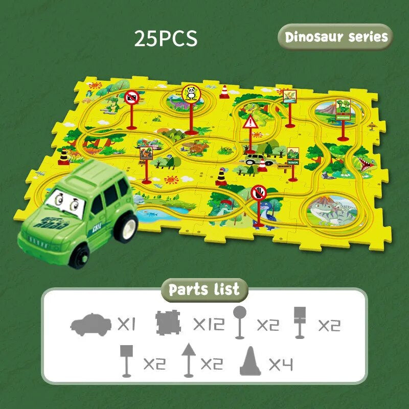 Educational Vehicles Puzzle Set - CleverKids-Dino-Nora Luxe
