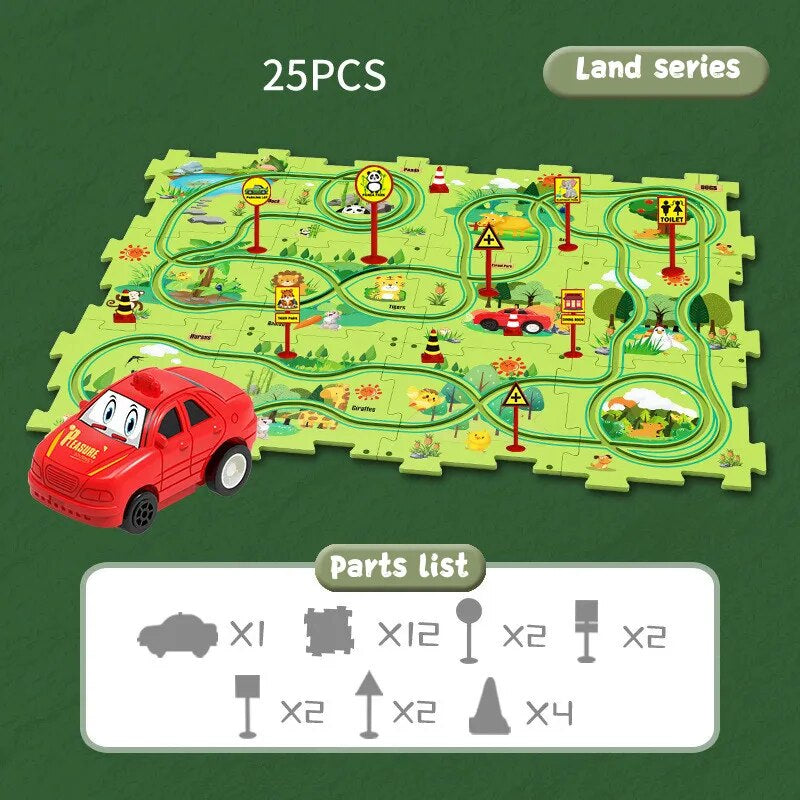 Educational Vehicles Puzzle Set - CleverKids-Dino-Nora Luxe