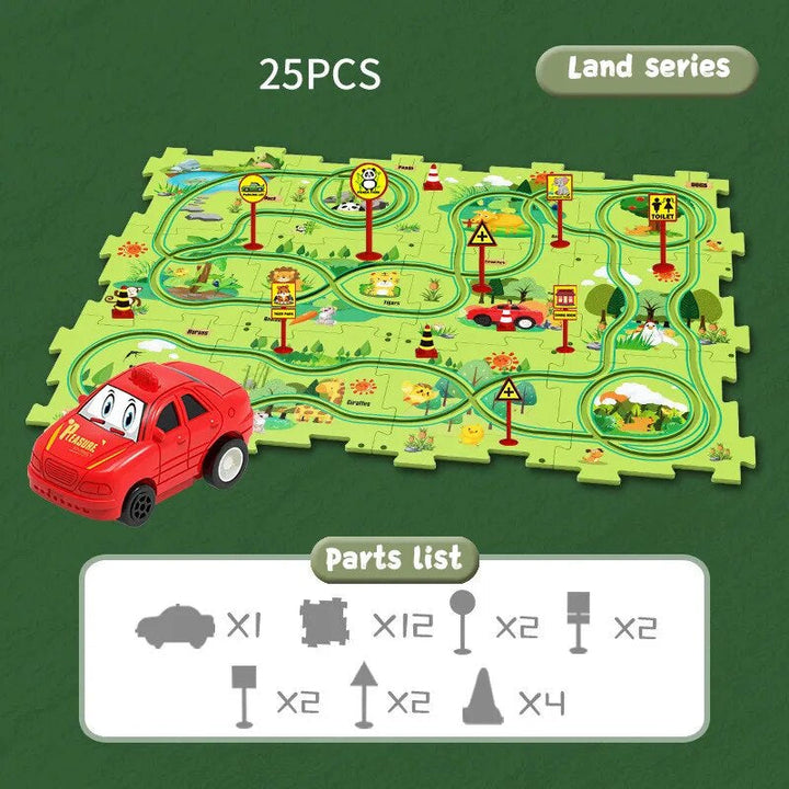 Educational Vehicles Puzzle Set - CleverKids-Dino-Nora Luxe