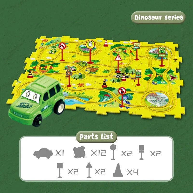 Educational Vehicles Puzzle Set - CleverKids-Dino-Nora Luxe