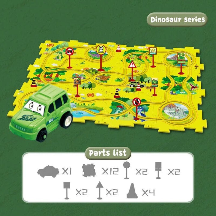 Educational Vehicles Puzzle Set - CleverKids-Dino-Nora Luxe