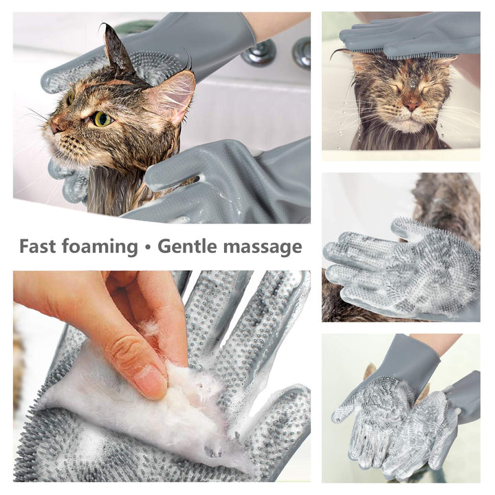 Efficient Pet Grooming Glove - For Tangle-Free Fur-Nora Luxe