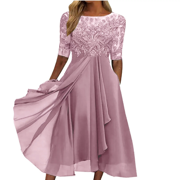 Elastic Summer Dress - Isabel-pink-S-Nora Luxe