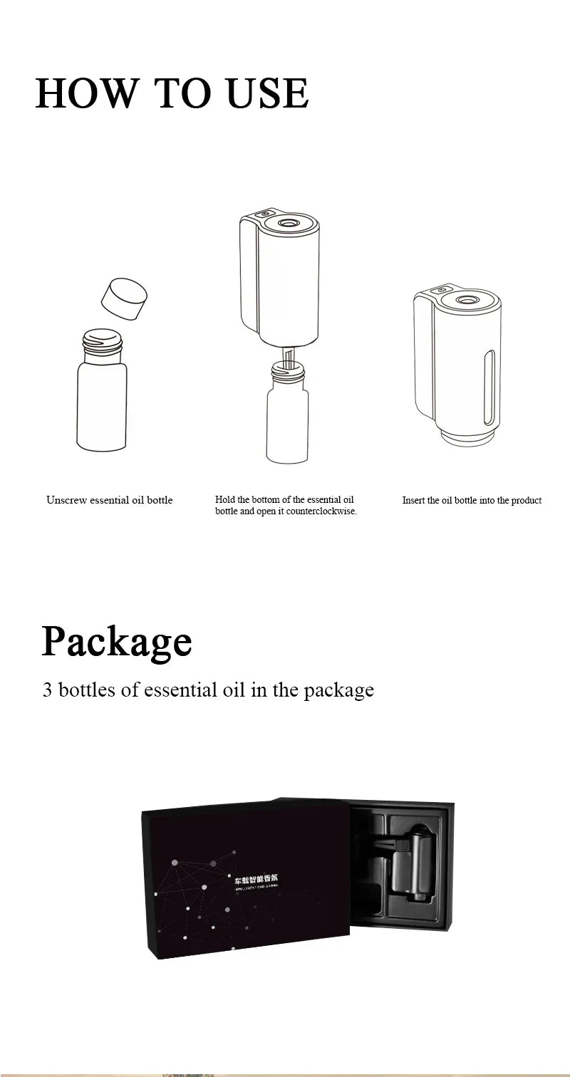 ELECTRIC AROMA DIFFUSER - AIR FRESHENER FOR CAR - USB AIR HUMIDIFIER-With 1st Cologne-Nora Luxe