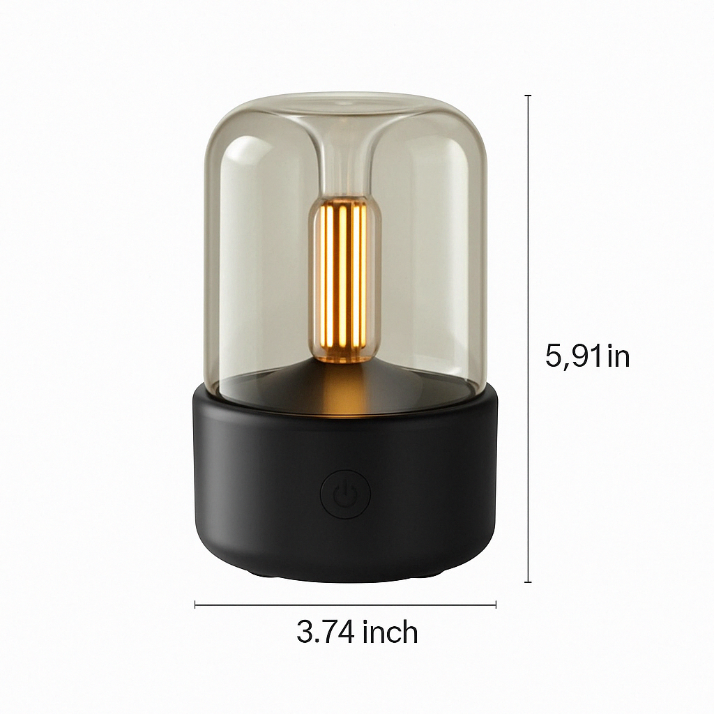 Electric Aromatherapy Diffuser and Humidifier - AromaLux-Black-Nora Luxe