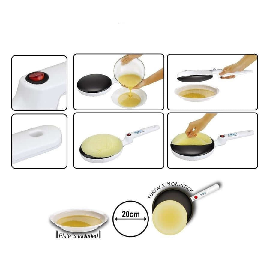 Electric Crepe Maker - CrepeMaster-Red-Nora Luxe