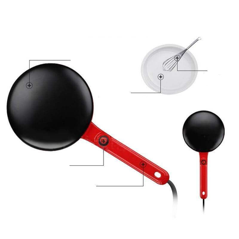 Electric Crepe Maker - CrepeMaster-Red-Nora Luxe