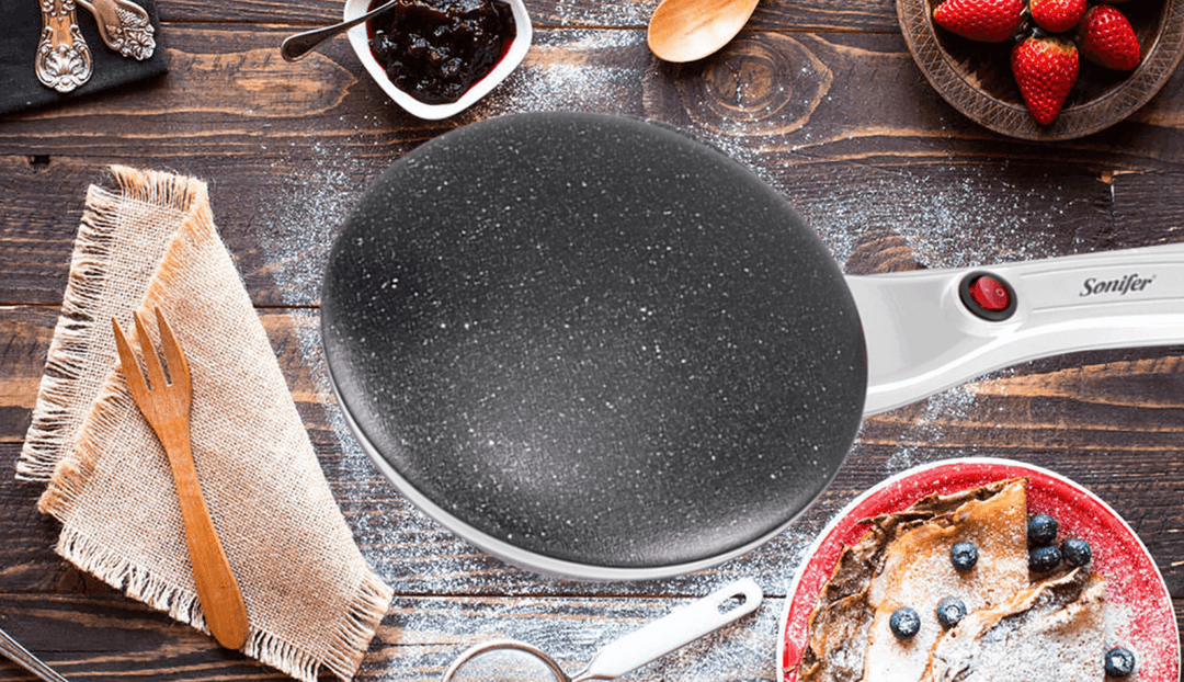 Electric Crepe Maker - CrepeMaster-Red-Nora Luxe