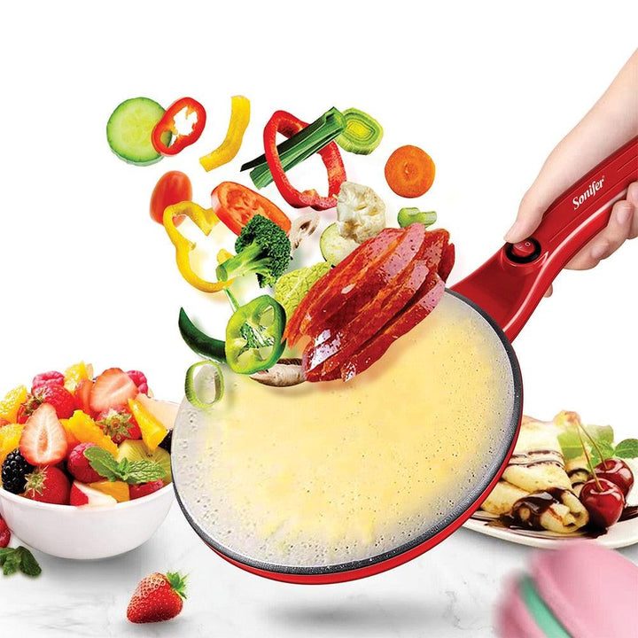 Electric Crepe Maker - CrepeMaster-Red-Nora Luxe