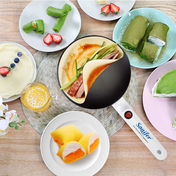 Electric Crepe Maker - CrepeMaster-Red-Nora Luxe