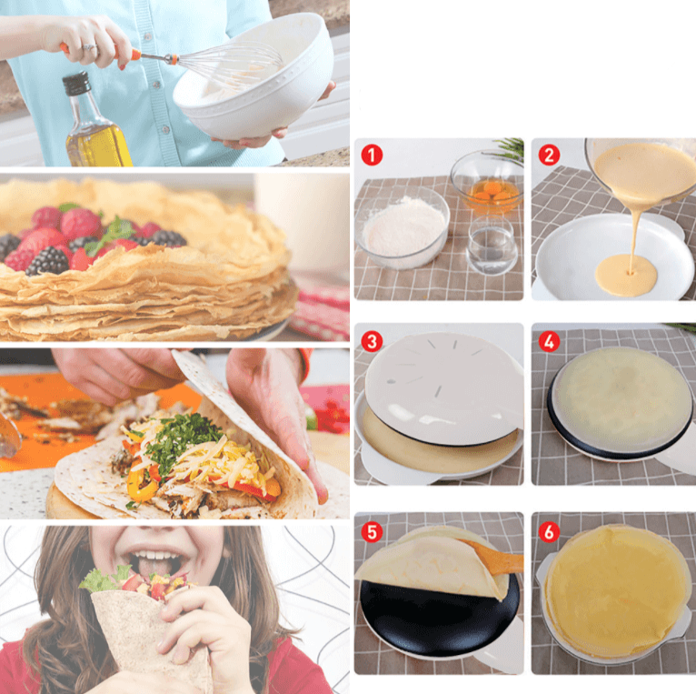 Electric Crepe Maker - CrepeMaster-Red-Nora Luxe