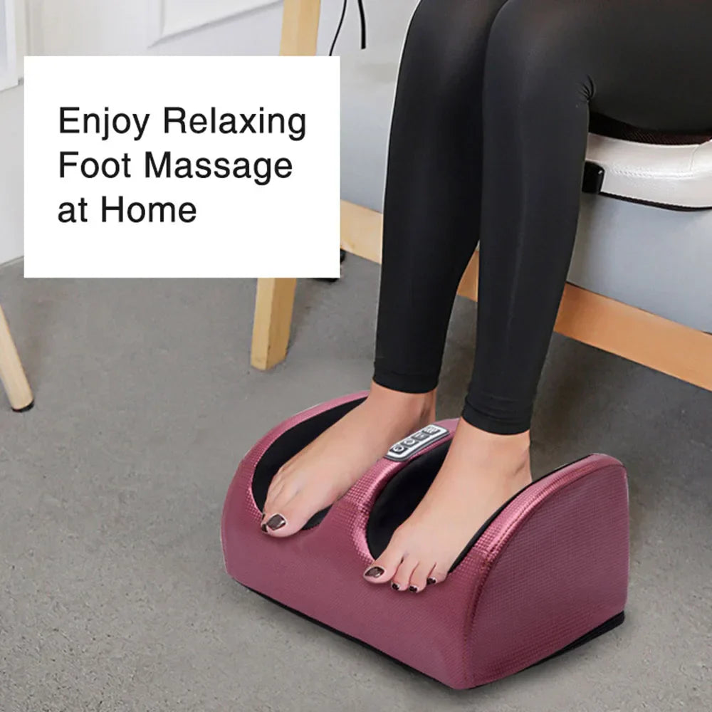 Electric Foot Massager with Heat and Shiatsu Therapy - RelaxFoot-Gold with Remote Control-Nora Luxe