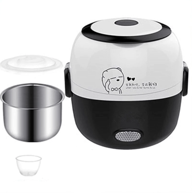 Electric Lunch Box - SteamMate-Black-Nora Luxe