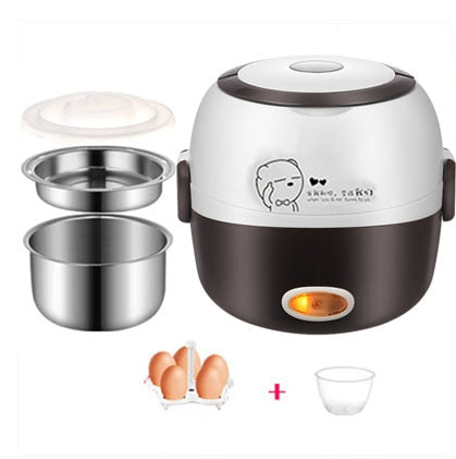 Electric Lunch Box - SteamMate-Brown-Nora Luxe