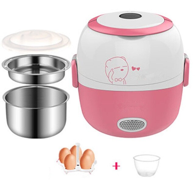 Electric Lunch Box - SteamMate-Pink-Nora Luxe
