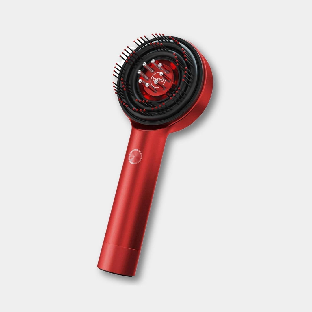 Electric Scalp Massager Brush with LED Light Therapy - GlowScalp-Red-Nora Luxe