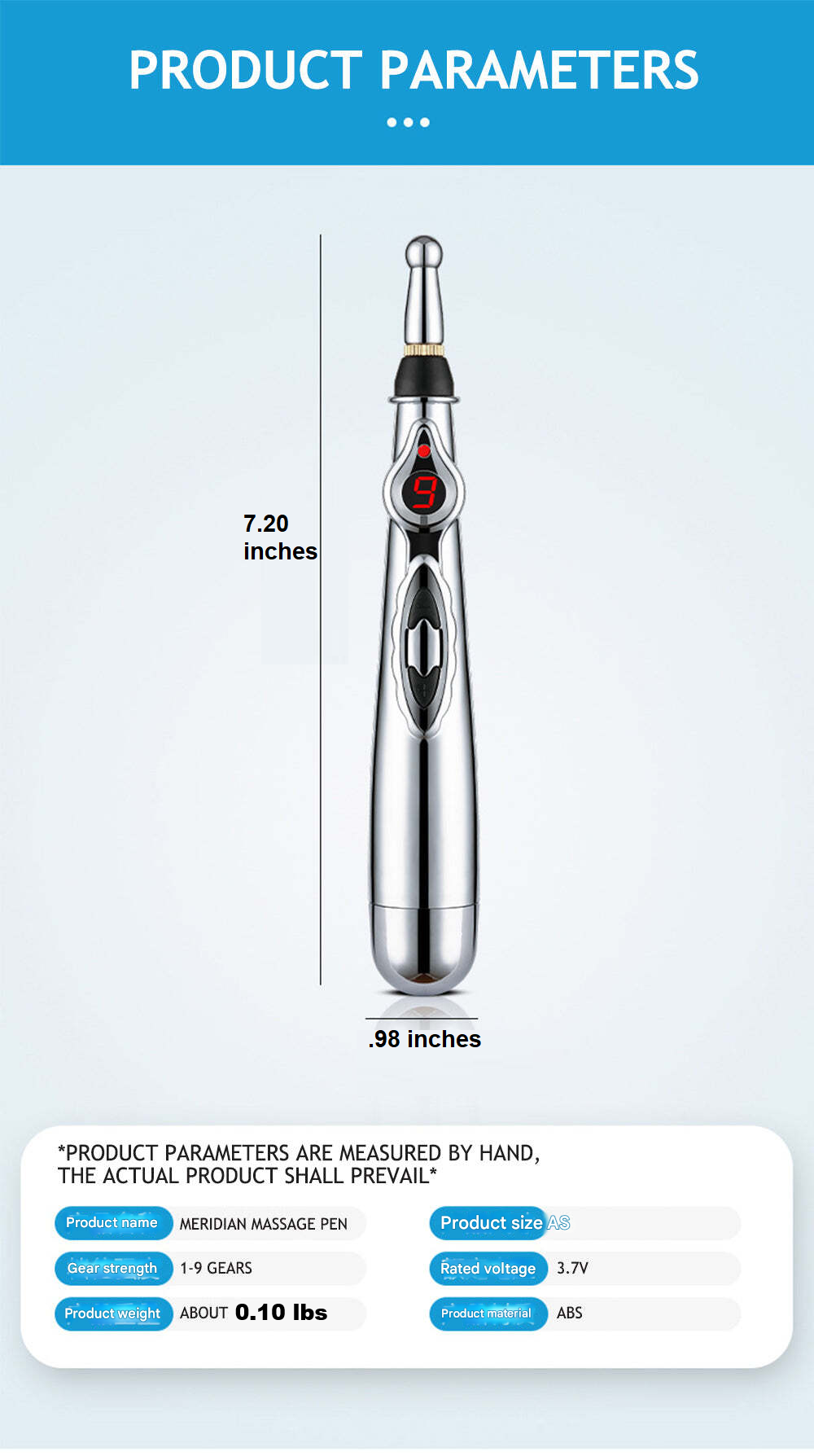 ELECTRONIC ACUPUNCTURE PEN - MERIDIAN ENERGY MASSAGE PEN FOR PAIN RELIEF-2 Heads-Nora Luxe