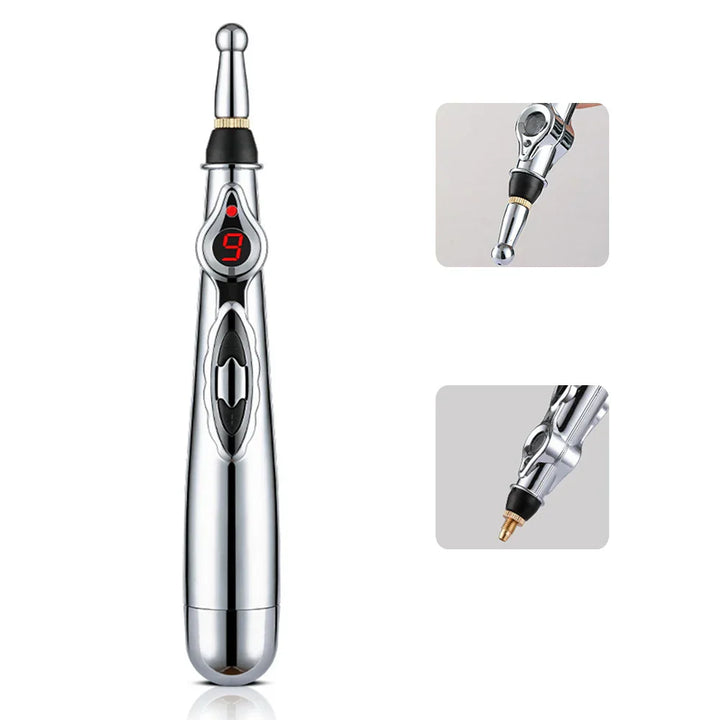 ELECTRONIC ACUPUNCTURE PEN - MERIDIAN ENERGY MASSAGE PEN FOR PAIN RELIEF-2 Heads-Nora Luxe