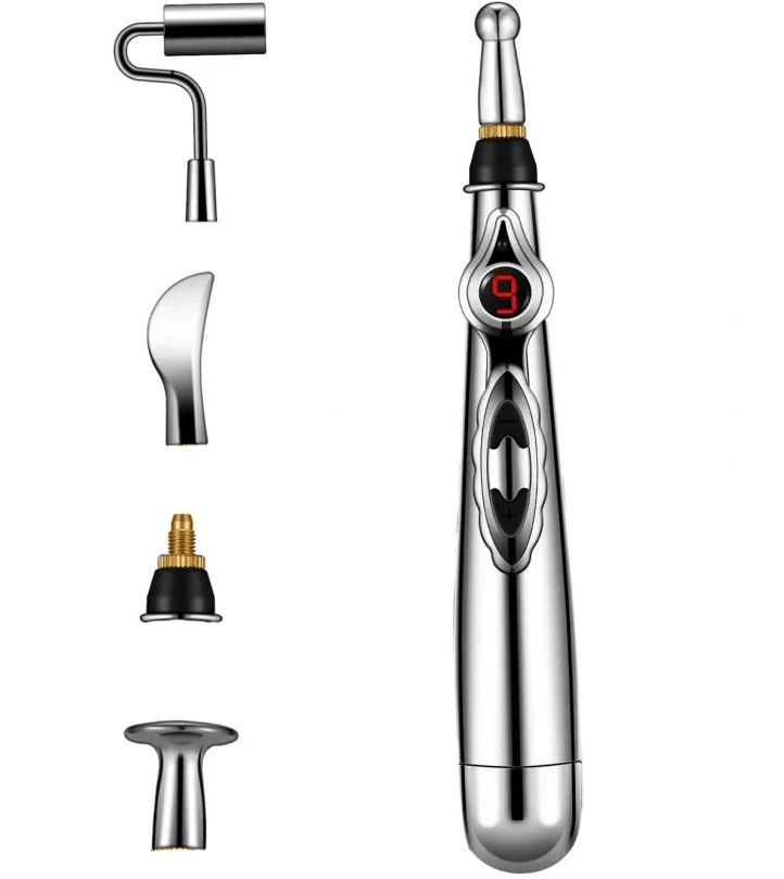 ELECTRONIC ACUPUNCTURE PEN - MERIDIAN ENERGY MASSAGE PEN FOR PAIN RELIEF-5 Heads-Nora Luxe
