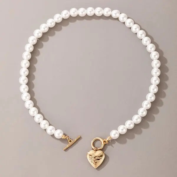 Elegance in Flight Pearl Necklace-Nora Luxe