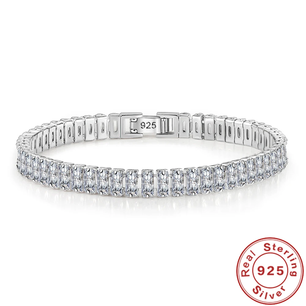 Elegant 925 Silver Bracelet with Crystals-Nora Luxe