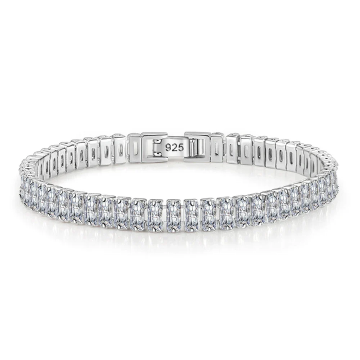 Elegant 925 Silver Bracelet with Crystals