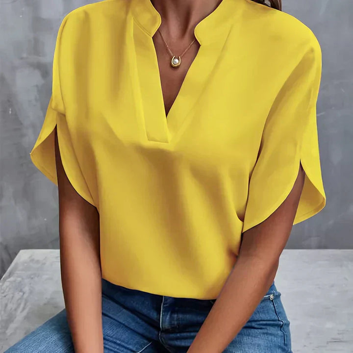 Elegant and Lightweight Ladies' Blouse – Isabella-Yellow-XS-Nora Luxe