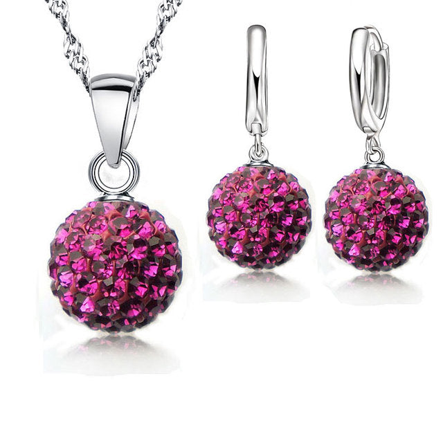 Elegant Crystal Earrings | Perfect for Any Occasion-Fuchsia-Nora Luxe