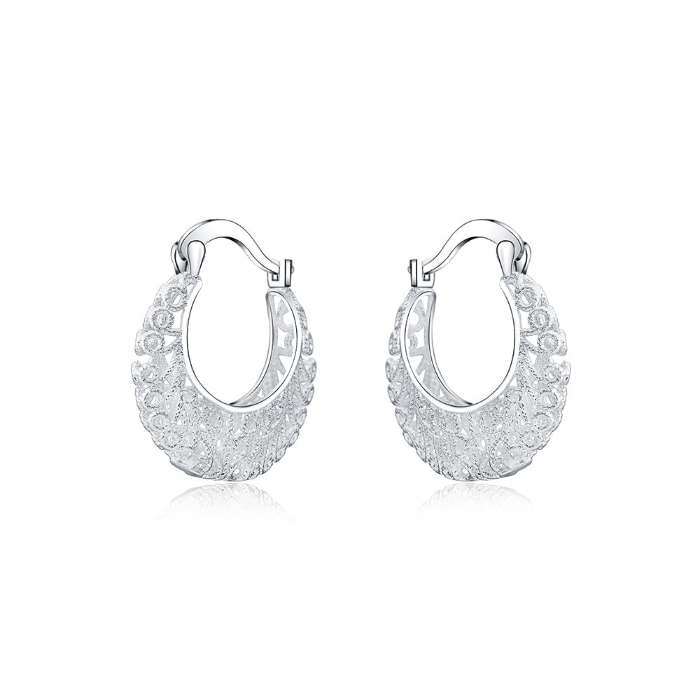 Elegant Floral Hoop Earrings-Nora Luxe
