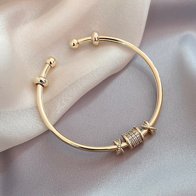 Elegant French Style Bracelet | Women's Fashion Jewellery-Gold-Nora Luxe