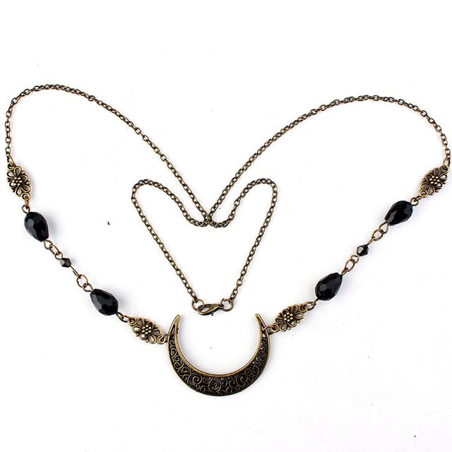 Elegant Head Necklace | Stylish Jewellery for Women-Black-Nora Luxe