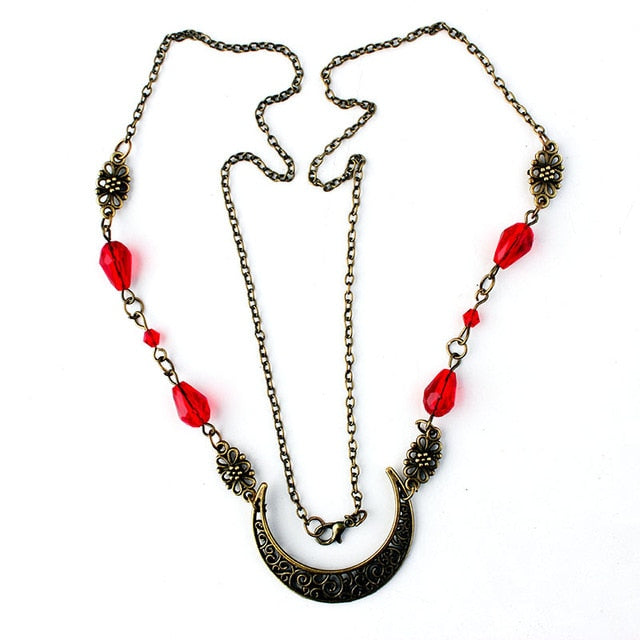 Elegant Head Necklace | Stylish Jewellery for Women-Red-Nora Luxe